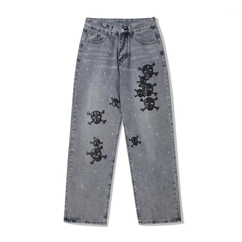 Men's Jeans 2022 Men Embroidered Skull Denim Loose Straight Pants Fashion Streetwear Hip Hop Retro Clothing Wide Leg Trouser, Blue
Men's Jeans 2022 Men Embroidered Skull Denim Loose Straight Pants Fashion Streetwear Hip Hop Retro Clothing Wide Leg Trouser, Blue