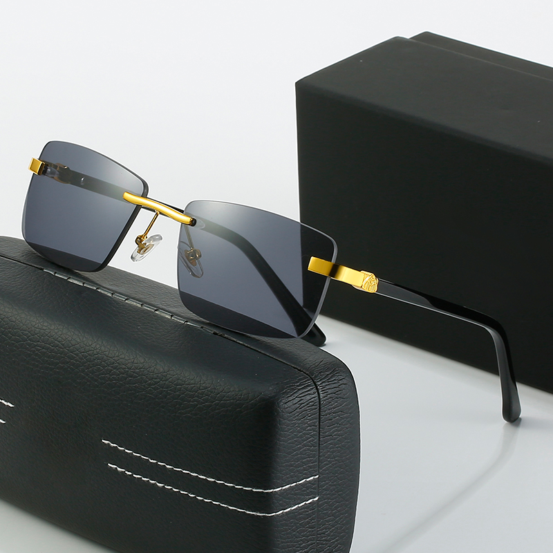 Designer Sunglasses for Women Polarized Glasses Mens Classic Square Plastic Rimless Buffalo Horn Driving Sun Glasses Fashion Black MAYBA Shades U