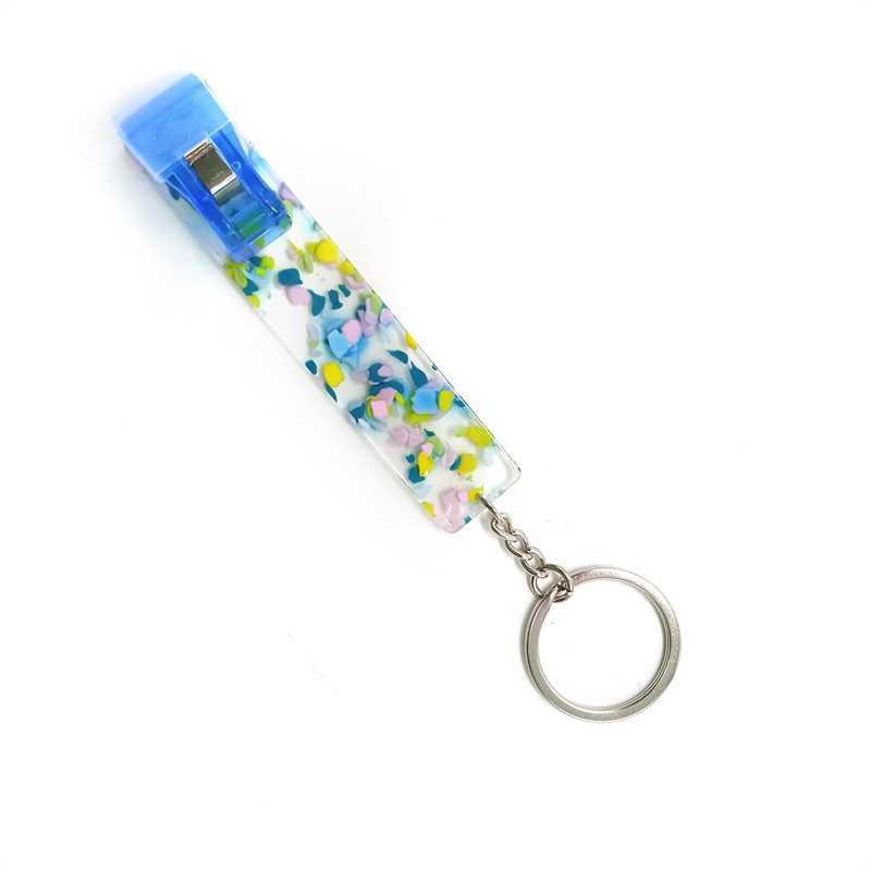 Credit Card Puller Clip Key Rings Acrylic Debit Bank Card Grabber For Long Nail Atm Keychain Cards Clip Nails Tools