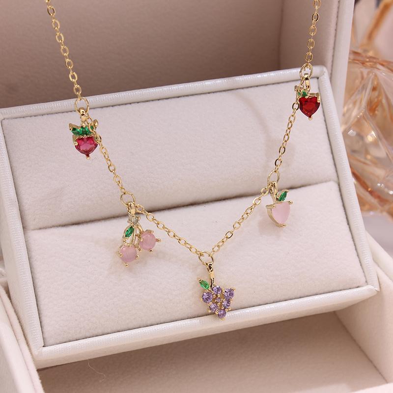Chains Sight Fashion Brand Jewelry Cute Fruit Charm Pendant&necklaces For Women Multicolor Crystal Cherry Chain Choker NecklacesChains
Chains Sight Fashion Brand Jewelry Cute Fruit Charm Pendant&necklaces For Women Multicolor Crystal Cherry Chain Choker NecklacesChains
