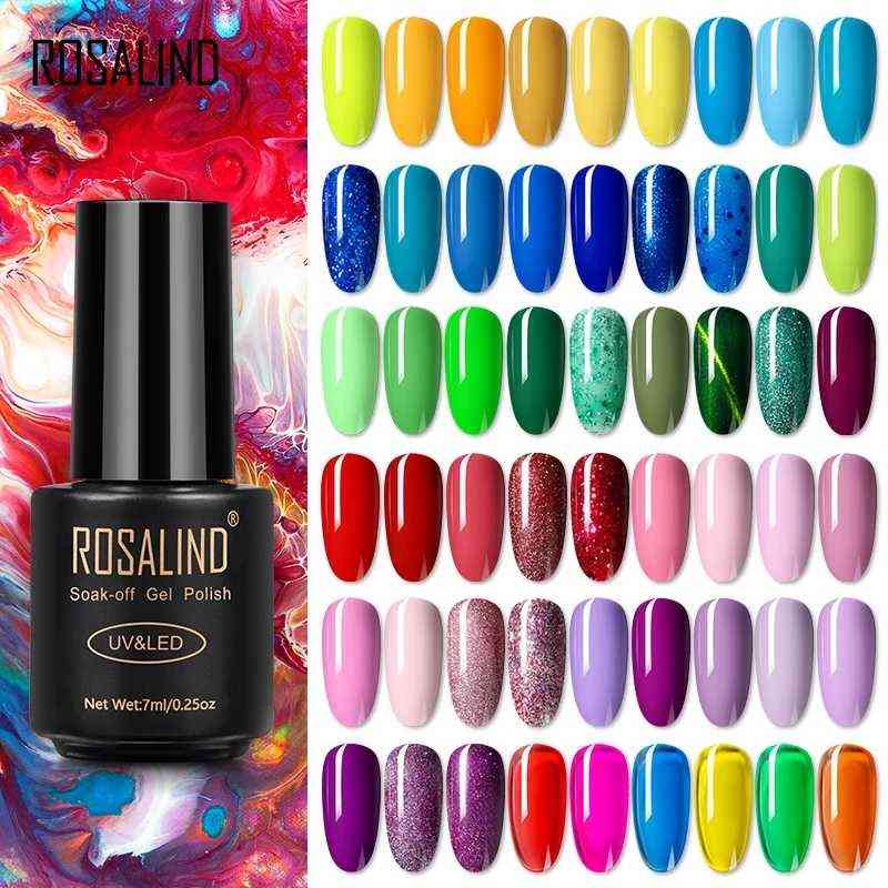 Nail Gel Toy Rosalind Polish Glitter Series Varnishes All for Manicure Soak Off Uv Lamp s Art Semi Permanent 0328