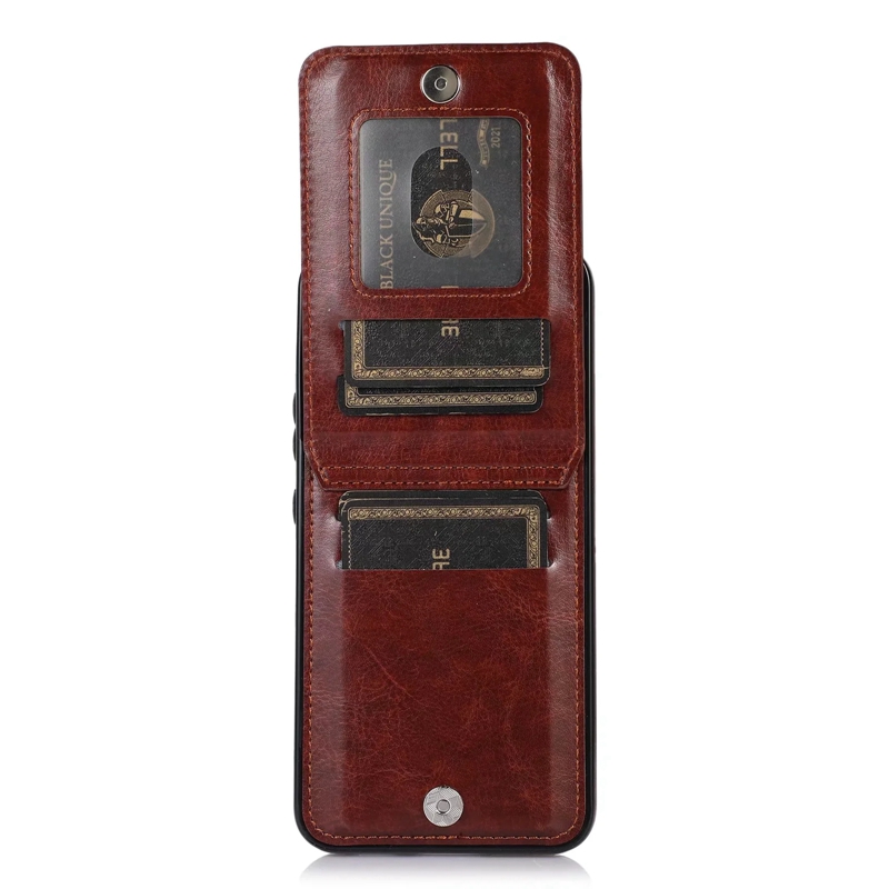 Credit ID Card Pocket Cases For Iphone 17 Air 16 15 Plus 14 13 Pro MAX 12 11 X Samsung S25 FE Edge S24 S23 Retro Multifunction Pack Back Wallet Leathe