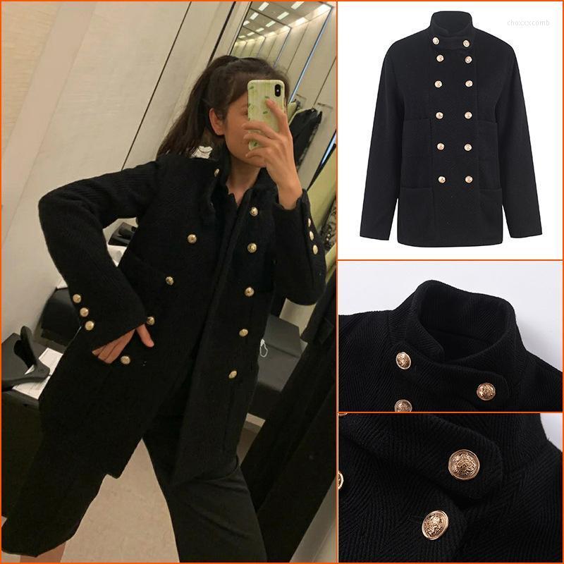 Women' Wool & Blends 2022 Autumn Style Small Fragrance Celebrity Wind Stand Collar Slim Jacket Versatile Thin Double Row Button, H09114 black
Women' Wool & Blends 2022 Autumn Style Small Fragrance Celebrity Wind Stand Collar Slim Jacket Versatile Thin Double Row Button, H09114 black