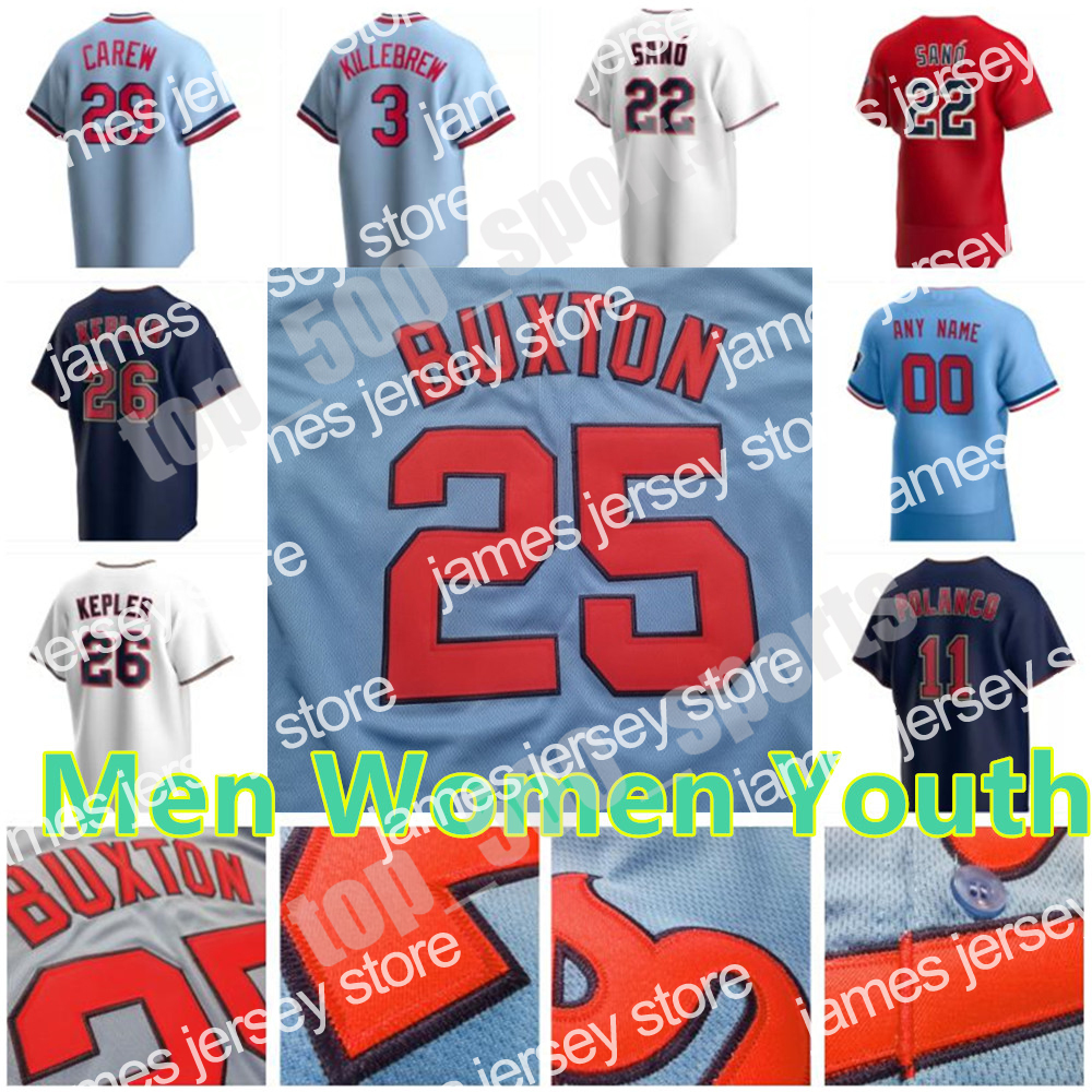 James 2022 Custom Byron Buxton Jersey Jose Miranda Carlos Correa Max Kepler Gary Sanchez Gio Urshela Luis Arraez Nick Gordon Jorge Polanco Miguel, Colour 7
James 2022 Custom Byron Buxton Jersey Jose Miranda Carlos Correa Max Kepler Gary Sanchez Gio Urshela Luis Arraez Nick Gordon Jorge Polanco Miguel, Colour 7