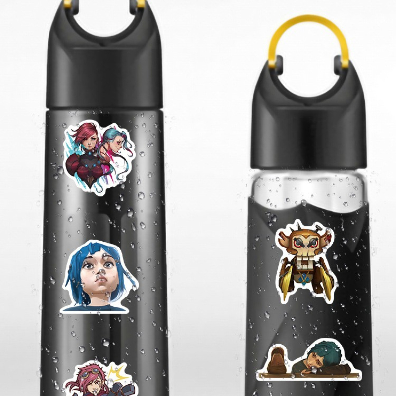 50Pcs/Lot Hot Arcane League of Legends Stickers jinx Graffiti Stickers for DIY Luggage Laptop Skateboard Motorcycle Bicycle Sticker