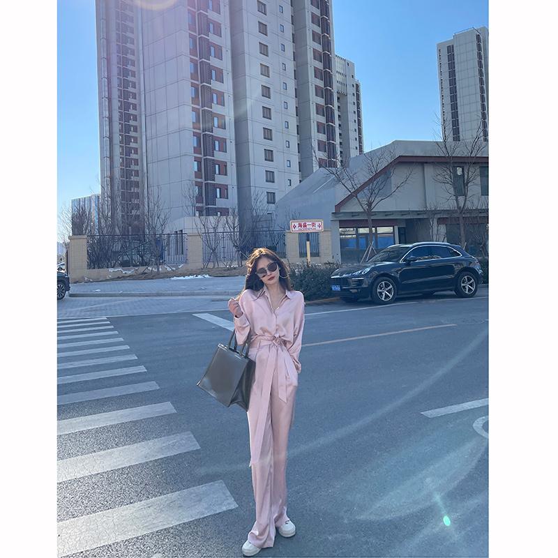 Women' Two Piece Pants Summer Party Women' Blouse Wide Leg Sets Long Sleeves Solid Loose Suit High Waist Set Tum-down CollarWomen, Pink
Women' Two Piece Pants Summer Party Women' Blouse Wide Leg Sets Long Sleeves Solid Loose Suit High Waist Set Tum-down CollarWomen, Pink