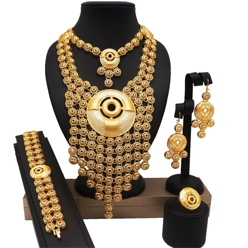 african BIG jewelry sets wedding bridal party jewelry set 24k gold fine jewelry sets african women fashion necklace bracelet 201222
african BIG jewelry sets wedding bridal party jewelry set 24k gold fine jewelry sets african women fashion necklace bracelet 201222