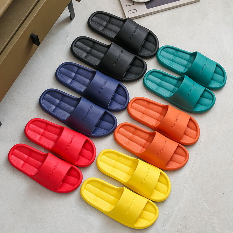 Women Indoor Home Slippers Summer Light Soft Comfortable Nonslip Flip Flops Bath Slides Couple Family Flat Shoes el Sandals 220628