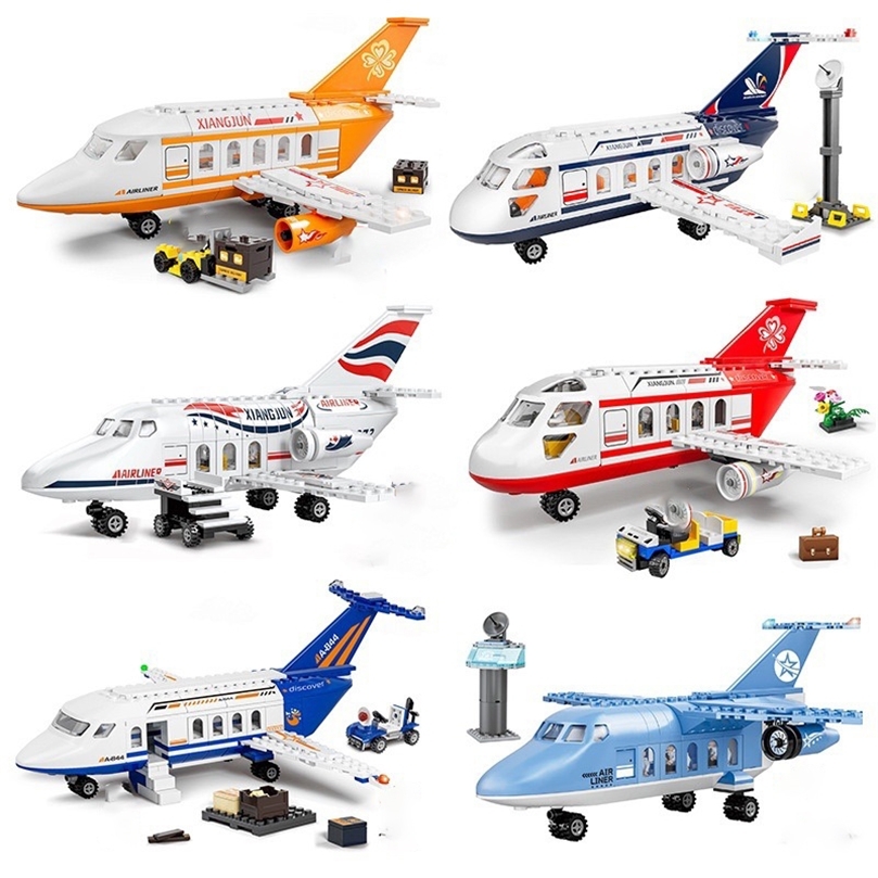 City Airplane International Passenger Plane flight model building blocks Airport airlines station bricks sets kids toy technical 220816
City Airplane International Passenger Plane flight model building blocks Airport airlines station bricks sets kids toy technical 220816