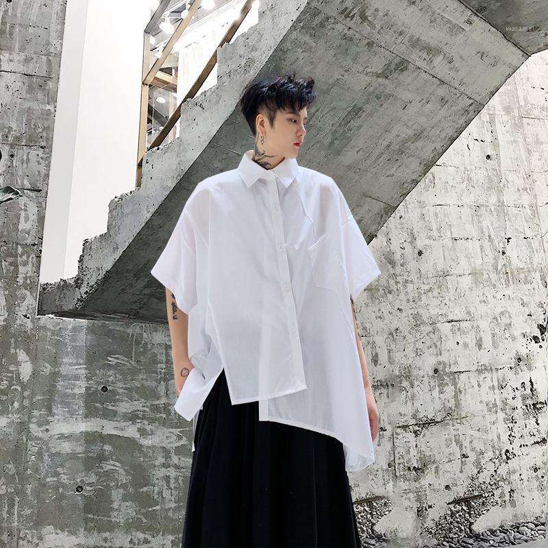 Men Trendy Fashion Irregular Design Short Sleeve Shirt Youth Summer Loose Tee Black White Men' Casual Shirts
Men Trendy Fashion Irregular Design Short Sleeve Shirt Youth Summer Loose Tee Black White Men' Casual Shirts