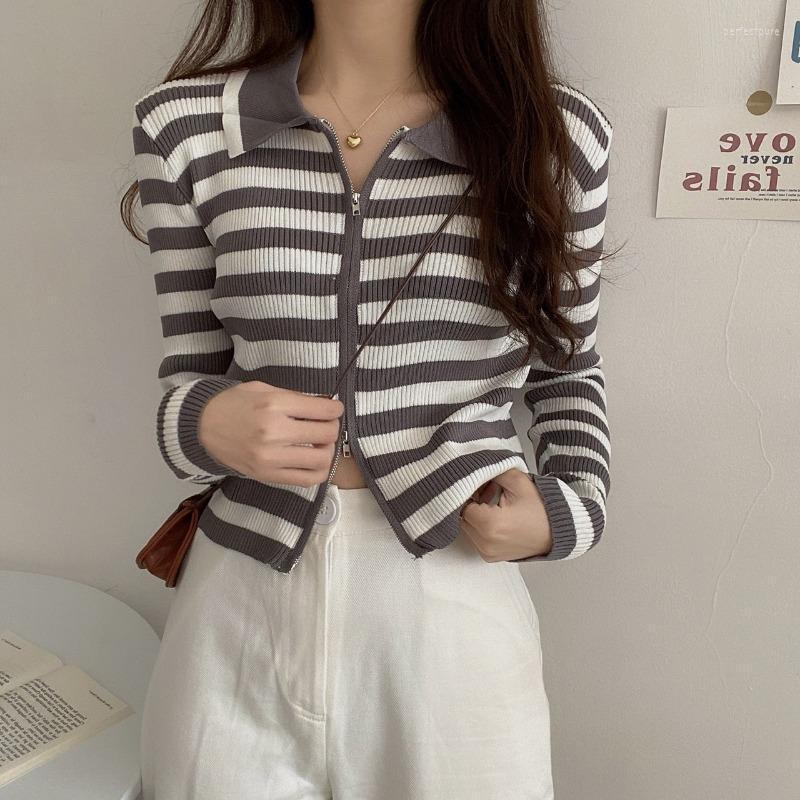 Women's Knits & Tees Korobov 2022 Spring Women Striped Cardigans Vintage Streetwear Harajuku Cardigan Korean Chic Elegant Sweaters Perf22, Gray
Women's Knits & Tees Korobov 2022 Spring Women Striped Cardigans Vintage Streetwear Harajuku Cardigan Korean Chic Elegant Sweaters Perf22, Gray