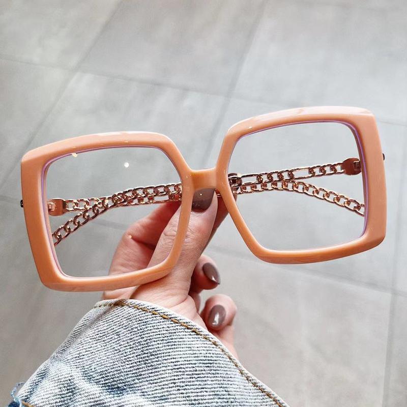 Fashion Sunglasses Frames Brand Anti-blue Light Square Glasses Frame Women Vintage Alloy Clear Pink Computer Eyeglasses Female Chain Shades
Fashion Sunglasses Frames Brand Anti-blue Light Square Glasses Frame Women Vintage Alloy Clear Pink Computer Eyeglasses Female Chain Shades