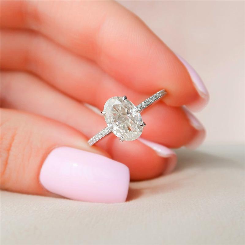 Cluster Rings 7mm 2.5 Lab Grown Moissanite Diamond Oval Cut Women's Ring Real 14K White Gold Luxury Half Etenity Band Engagement RingsCl
Cluster Rings 7mm 2.5 Lab Grown Moissanite Diamond Oval Cut Women's Ring Real 14K White Gold Luxury Half Etenity Band Engagement RingsCl
