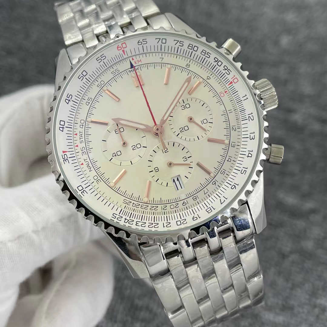 New B01 46MM Quality Navitimer Watch Chronograph Quartz Movement Steel Limited Silver Dial 50TH ANNIVERSARY Men Watch Stainless Strap Mens
New B01 46MM Quality Navitimer Watch Chronograph Quartz Movement Steel Limited Silver Dial 50TH ANNIVERSARY Men Watch Stainless Strap Mens