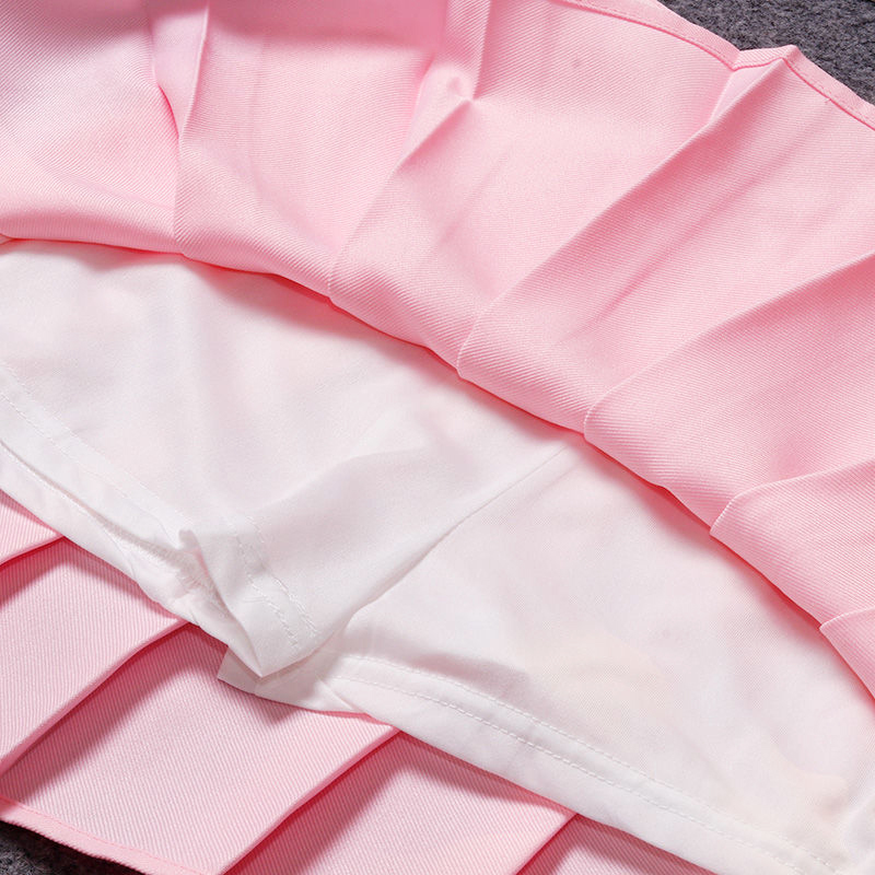 Korean Fashion Y2k Summer Women Skirts Sweet Strawberry Embroidery Pleated High Waist Kawaii Girl Student Short Mini 220317