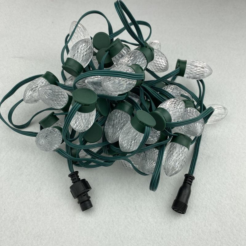 Strings 50nodes Addressable RGB C9 DC12V WS2811 LED(2 LEDs) Pixel String Light;6inches Wire Spacing;all GREEN Wire;IP68;13.5mm Pigtails
Strings 50nodes Addressable RGB C9 DC12V WS2811 LED(2 LEDs) Pixel String Light;6inches Wire Spacing;all GREEN Wire;IP68;13.5mm Pigtails