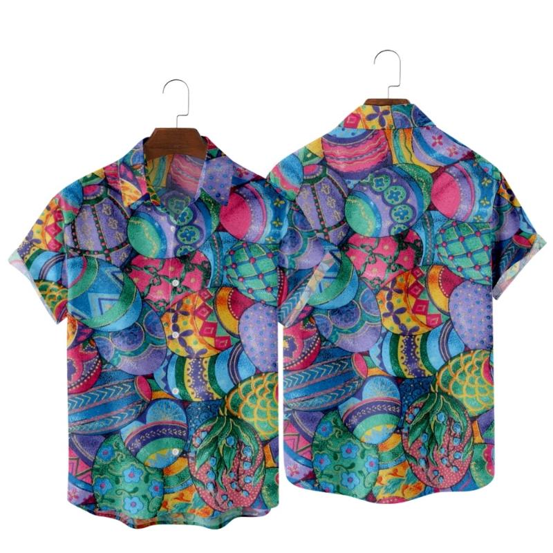 Men's Casual Shirts Fashion Hawaiian Beach Easter Colorful Eggs Vintage Print Summer For Men And WomenMen's, 3m37
Men's Casual Shirts Fashion Hawaiian Beach Easter Colorful Eggs Vintage Print Summer For Men And WomenMen's, 3m37
