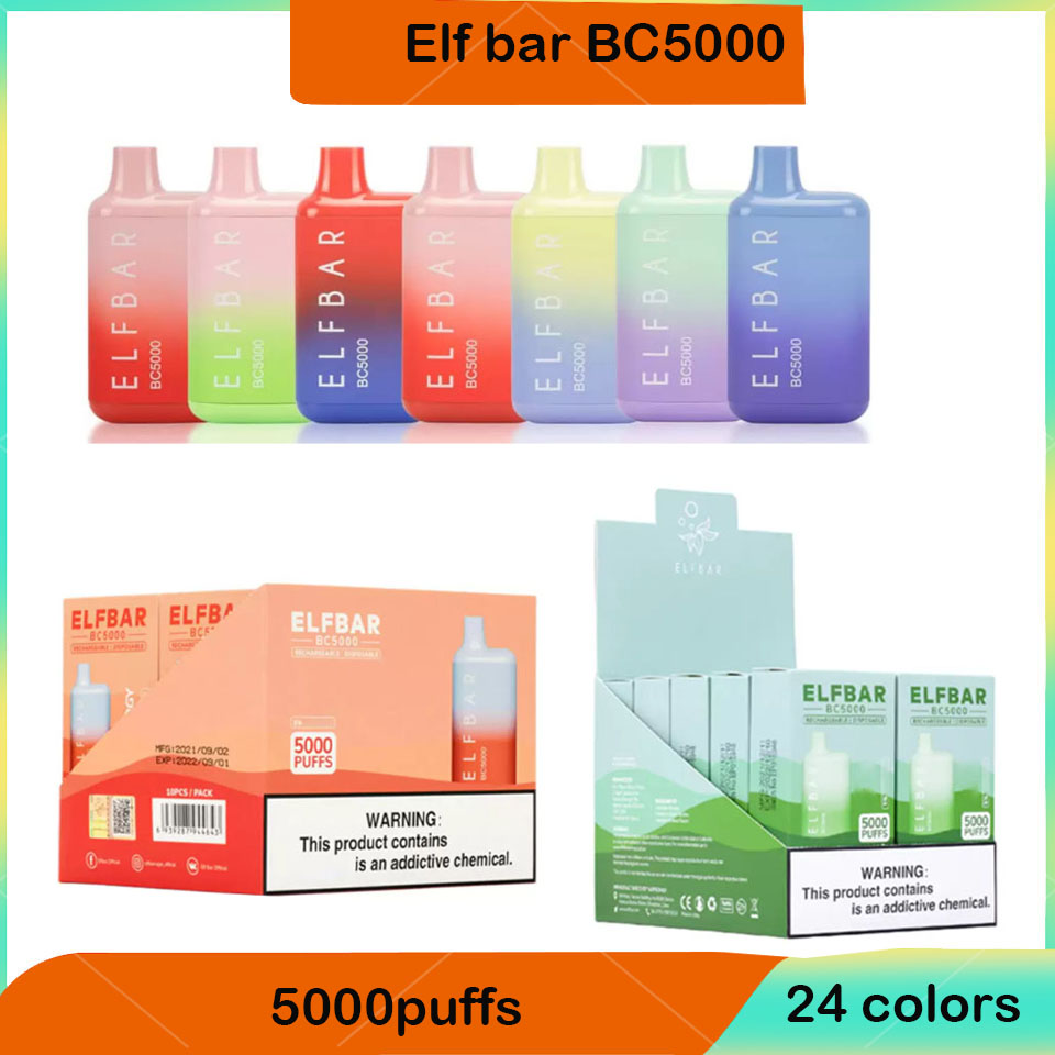 24 colors Elf Bars bc 5000 puff elfbar disposable vape E Cigarette 13ml Prefilled 650mAh Battery 5000puffs Single Box Mod Vapes Wholesale Starter kit bc5000 puffbars
24 colors Elf Bars bc 5000 puff elfbar disposable vape E Cigarette 13ml Prefilled 650mAh Battery 5000puffs Single Box Mod Vapes Wholesale Starter kit bc5000 puffbars