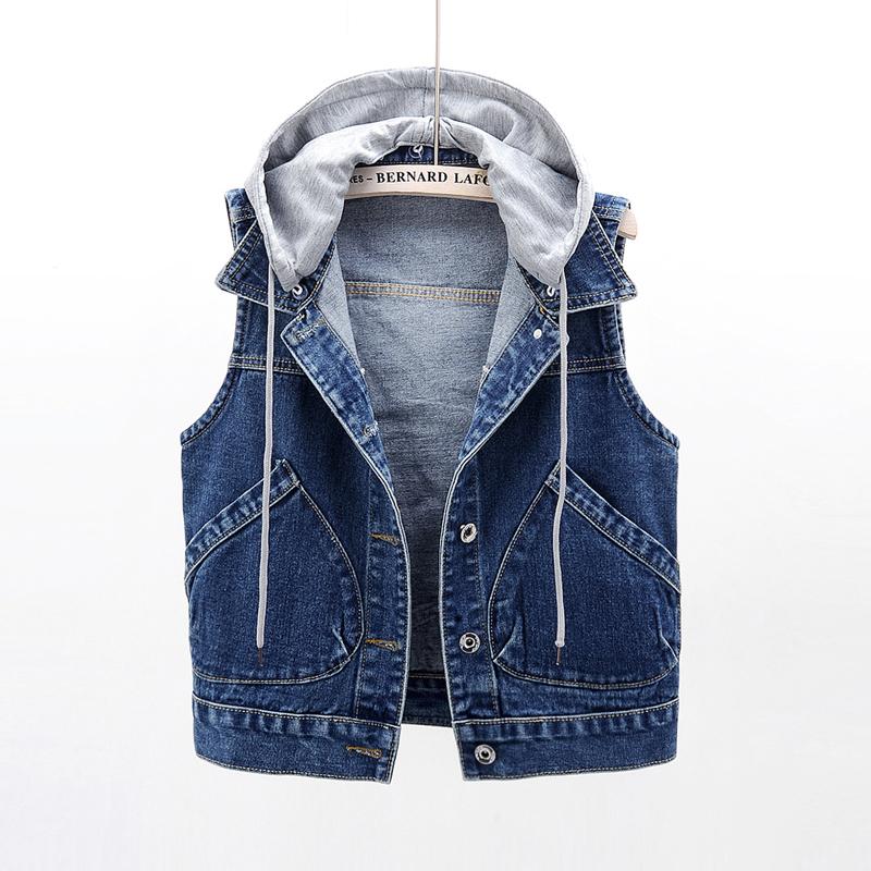 Women' Vests Vintage Blue Removable Hooded Denim Vest Women Slim Short Waistcoat Embroidery Cowboy Sleeveless Jacket Pocket Jeans FemaleWom, Dark blue
Women' Vests Vintage Blue Removable Hooded Denim Vest Women Slim Short Waistcoat Embroidery Cowboy Sleeveless Jacket Pocket Jeans FemaleWom, Dark blue