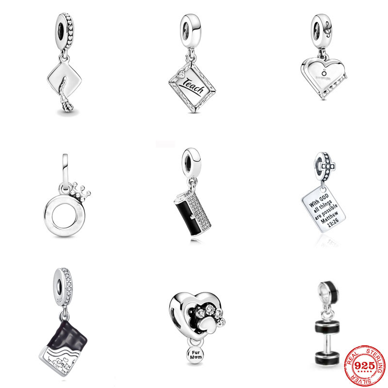 925 Sterling Silver Dangle Charm Chocolate Cross Teach Pendant Beads Bead Fit Pandora Charms Bracelet DIY Jewelry Accessories
925 Sterling Silver Dangle Charm Chocolate Cross Teach Pendant Beads Bead Fit Pandora Charms Bracelet DIY Jewelry Accessories