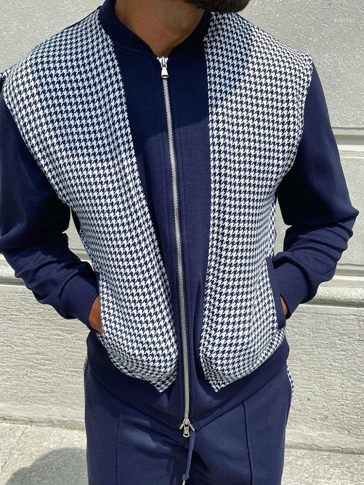 Men's Jackets Zipper Cardigan Jacket Color Blocking Checkered Long Sleeve Product Sportsman Autumn Winter Warm, Blue
Men's Jackets Zipper Cardigan Jacket Color Blocking Checkered Long Sleeve Product Sportsman Autumn Winter Warm, Blue