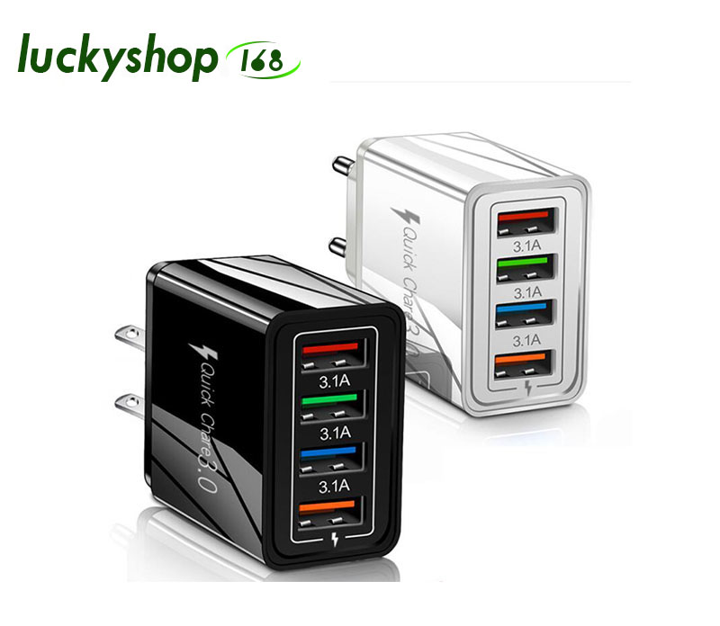 3.1A Fast Power Adapter USB Charger 4USB Ports Adaptive Wall QC3.0 Quick Charging Travel universal EU US Plug opp pack
3.1A Fast Power Adapter USB Charger 4USB Ports Adaptive Wall QC3.0 Quick Charging Travel universal EU US Plug opp pack