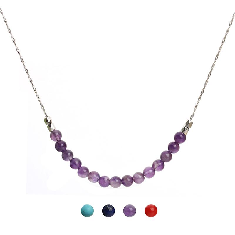 Chains 50CM Long Purple Red Coral Howlite Stone Beads Pendant Silver Color Chain Statement Necklaces Chokers For Women Collares Mujer
Chains 50CM Long Purple Red Coral Howlite Stone Beads Pendant Silver Color Chain Statement Necklaces Chokers For Women Collares Mujer