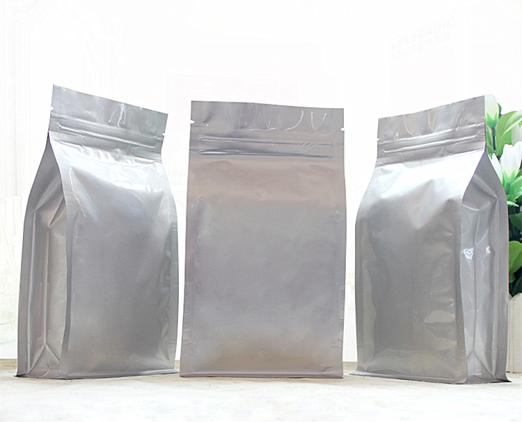 100pcs 3D Thick Stand up Aluminum Foil Packaging Bag Resealable Candy Snack Tea Nuts Food Cereals Coffee Powder Wedding Party Gifts Heat Sealing Stora