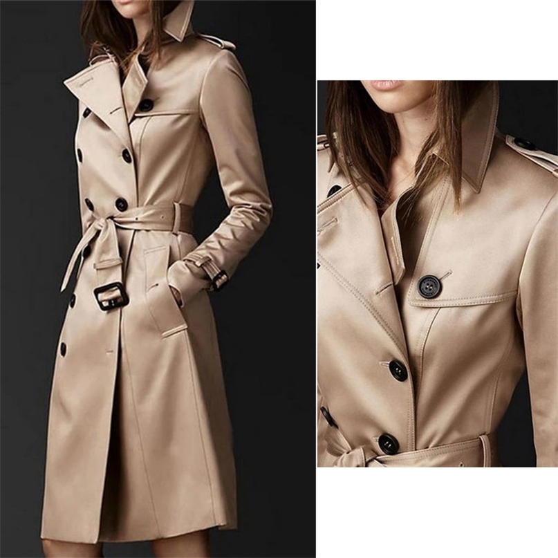 Spring Fashion High Quality Women Trench Coat Long Windbreaker Fashion Trend DoubleBreasted Slim Long Trench L220812, Khaki short
Spring Fashion High Quality Women Trench Coat Long Windbreaker Fashion Trend DoubleBreasted Slim Long Trench L220812, Khaki short