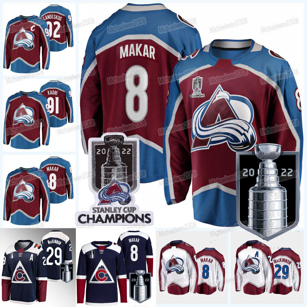 Avalanche Cale Makar Colorado 2022 Stanley Cup Champions Jersey Nathan MacKinnon Gabriel Landeskog Nazem Kadri Erik Johnson Andre Burakovsky Kuemper Nichushkin, Men(with patch)
Avalanche Cale Makar Colorado 2022 Stanley Cup Champions Jersey Nathan MacKinnon Gabriel Landeskog Nazem Kadri Erik Johnson Andre Burakovsky Kuemper Nichushkin, Men(with patch)