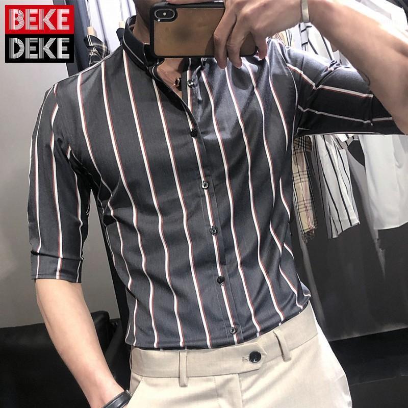 Korean Style 2022 Summer Mens Slim Stripe Design Casual Shirt Turn-Down Collar Single Breasted Fashion Vintage Blouse Men's Shirts, Gray
Korean Style 2022 Summer Mens Slim Stripe Design Casual Shirt Turn-Down Collar Single Breasted Fashion Vintage Blouse Men's Shirts, Gray