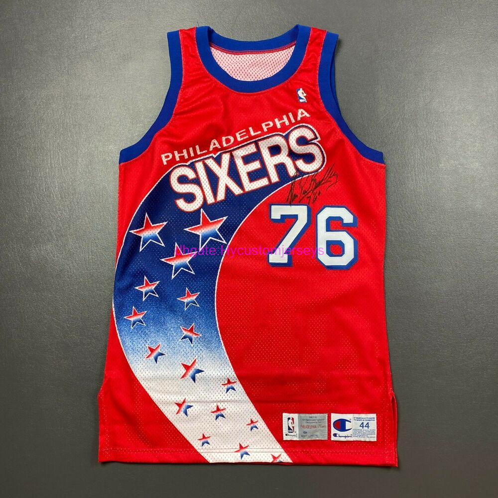 Shawn Bradley Champion 92 93 Six Man Pro Cut Match Jersey Basketball Jerseys Tall fat Man Big, With pictures