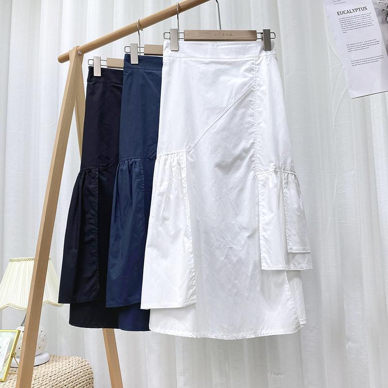 Casual White Skirts For Women Asymmetrical Patchwork Faldas Japanese A-line Mid Length Skirt With Zipper, Black
Casual White Skirts For Women Asymmetrical Patchwork Faldas Japanese A-line Mid Length Skirt With Zipper, Black