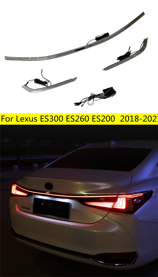 auto tail lights For ES300 ES 18-21 ES260 ES200 Full LED Tail Light rear fog turn signal brake taillights assembly