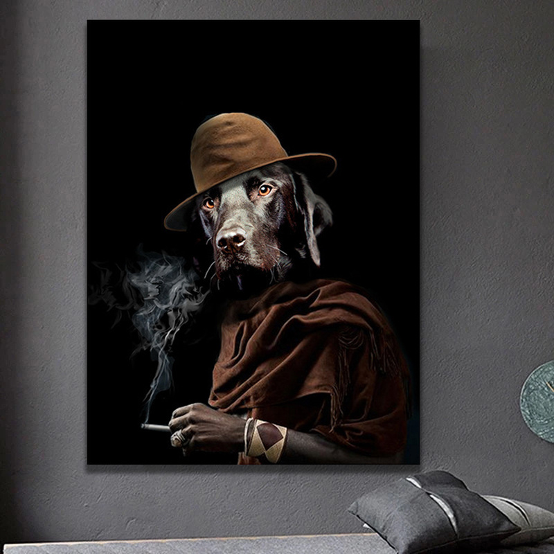 Funny Dog In A Hat Smoking Vintage Modern Canvas Painting Poster and Prints Wall Art Picture for Living Room Home Decor Cuadros
Funny Dog In A Hat Smoking Vintage Modern Canvas Painting Poster and Prints Wall Art Picture for Living Room Home Decor Cuadros