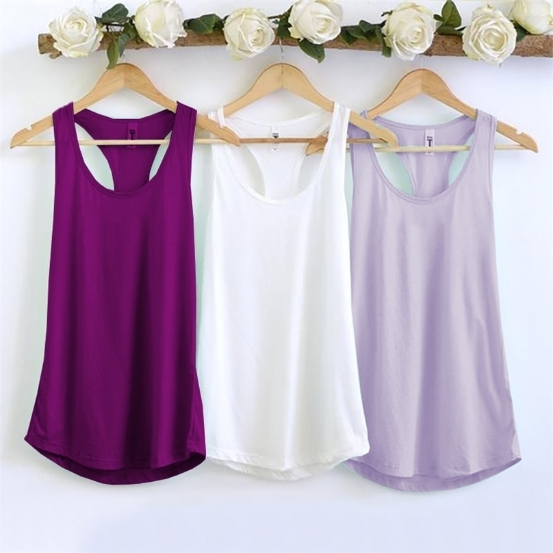 Sale Summer Cotton Women Tank Top Casual Loose Racerback Workout Lady Vest M30660 220325