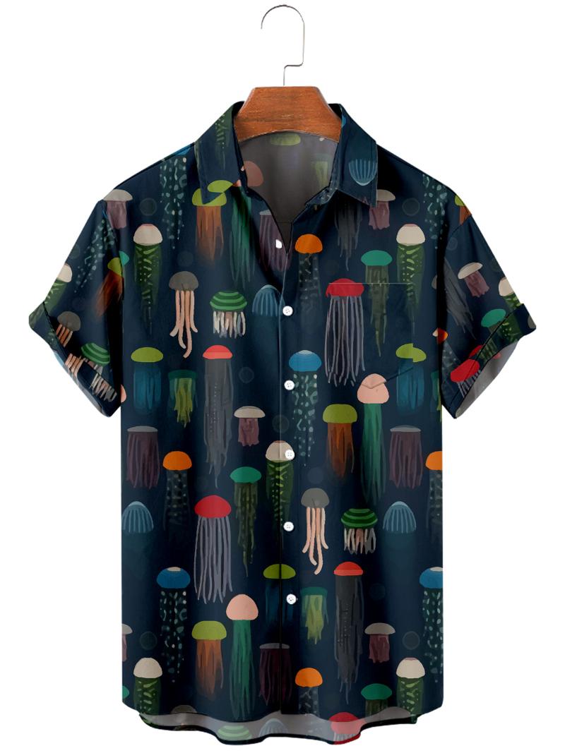 Men's Casual Shirts Summer Men Short Sleeve Turn-down Collar Shirt Large Size Jellyfish 3D Printed Teens Boys ShirtsMen's, 14
Men's Casual Shirts Summer Men Short Sleeve Turn-down Collar Shirt Large Size Jellyfish 3D Printed Teens Boys ShirtsMen's, 14