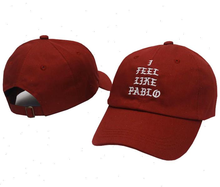 

Kanye West Brand I Feel Like Pablo Fashion Golf Swag Cap Pray Palace Dad Hat Sun Cotton Women And Men, Wine red