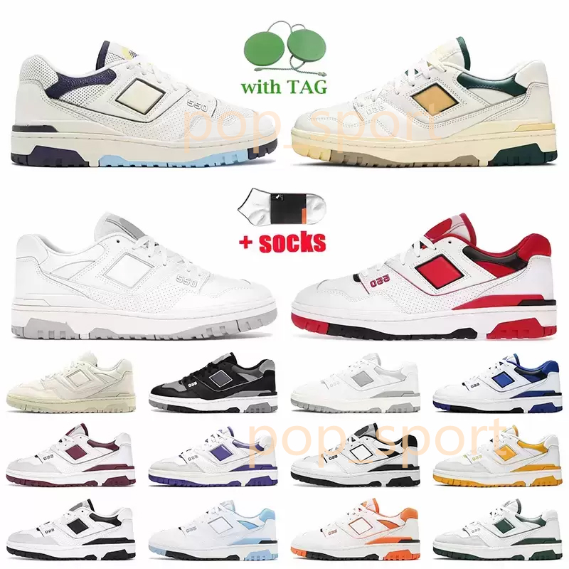 2022 New Fashion Women Mens B550 Casual Shoes 550 Aime Leon Dore Green Yellow Rich Paul Grey Red Sea Salt Black Syracuse Burgundy Trainers With