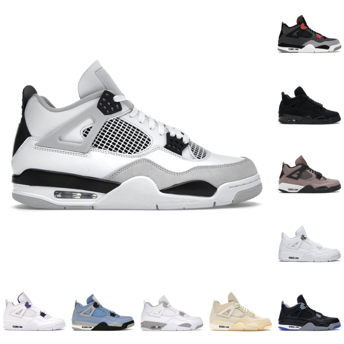 Top 4s Military Black cat Basketball Shoes Men Women Sail 4 Infrared University Blue Infrared Red Royalty Neon Dark Mocha Oreo jack Green Outdoor Trainer sneakers, Bubble column
Top 4s Military Black cat Basketball Shoes Men Women Sail 4 Infrared University Blue Infrared Red Royalty Neon Dark Mocha Oreo jack Green Outdoor Trainer sneakers, Bubble column