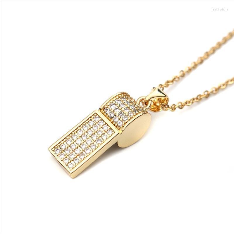 Pendant Necklaces Stainless Steel Chain Necklace Cubic Zirconia Gold Whistle Jewlery For Women Gift 45cm Long 1 PCPendant Heal22
Pendant Necklaces Stainless Steel Chain Necklace Cubic Zirconia Gold Whistle Jewlery For Women Gift 45cm Long 1 PCPendant Heal22