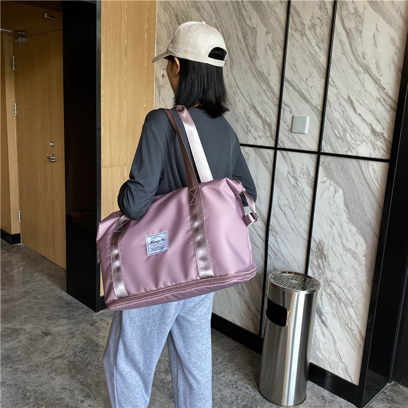 HBP 2 -storey travel bag with iPad compartment Duffel Bags Yoga Gym Bag For Women Design Brand Nylon Airport Large Capacity Clothes Holiday Weekend