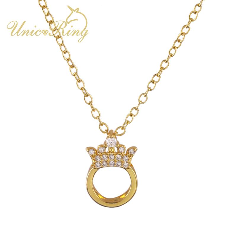 Pendant Necklaces UnicoRing Crown Party Daily Accessories Real Gold-Plated Not Sensitive Night Club Fine Jewelry Necklace For WomanPendant
Pendant Necklaces UnicoRing Crown Party Daily Accessories Real Gold-Plated Not Sensitive Night Club Fine Jewelry Necklace For WomanPendant