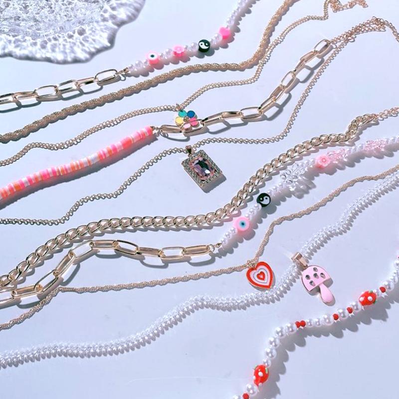 Chokers Boho Asymmetry Heart Pearl Beaded Necklace For Women Golden Multilayer Animal Chain Choker Necklaces Set Y2K Party Jewelry Gifts
Chokers Boho Asymmetry Heart Pearl Beaded Necklace For Women Golden Multilayer Animal Chain Choker Necklaces Set Y2K Party Jewelry Gifts