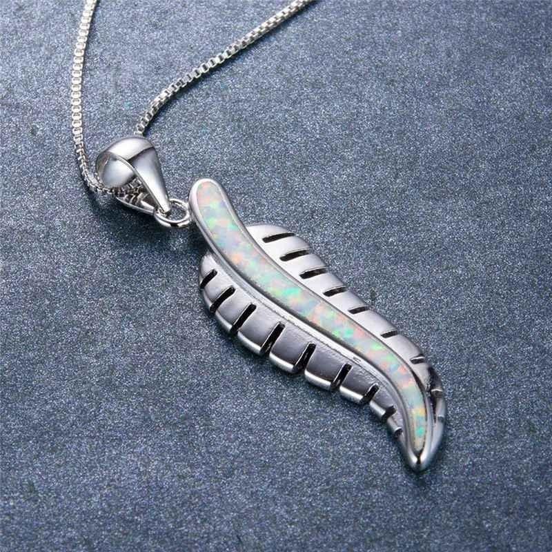 Pendant Necklaces Creative Fashion White Opal Feather Necklace Charm Women's Party Prom JewelryPendant
Pendant Necklaces Creative Fashion White Opal Feather Necklace Charm Women's Party Prom JewelryPendant