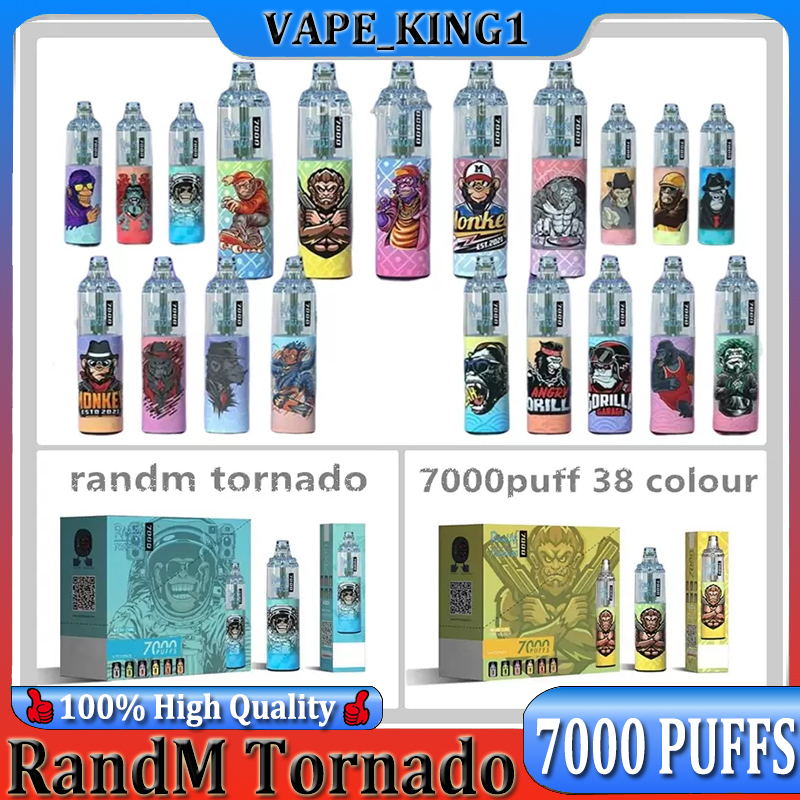 Original RandM Tornado 7000 Puffs Disposable Electronic Cigarettes Pod Device Powerful Battery 14ml Prefilled Cartridge Mesh Coil RGB light Glowing Vape Pen Kit
Original RandM Tornado 7000 Puffs Disposable Electronic Cigarettes Pod Device Powerful Battery 14ml Prefilled Cartridge Mesh Coil RGB light Glowing Vape Pen Kit