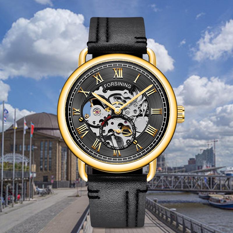 Wristwatches FORSINING Watch Men's Fashion Casual Classic Skeleton Waterproof Analog Luxury Leather Strap Male ClockWristwatches, Silver black
Wristwatches FORSINING Watch Men's Fashion Casual Classic Skeleton Waterproof Analog Luxury Leather Strap Male ClockWristwatches, Silver black