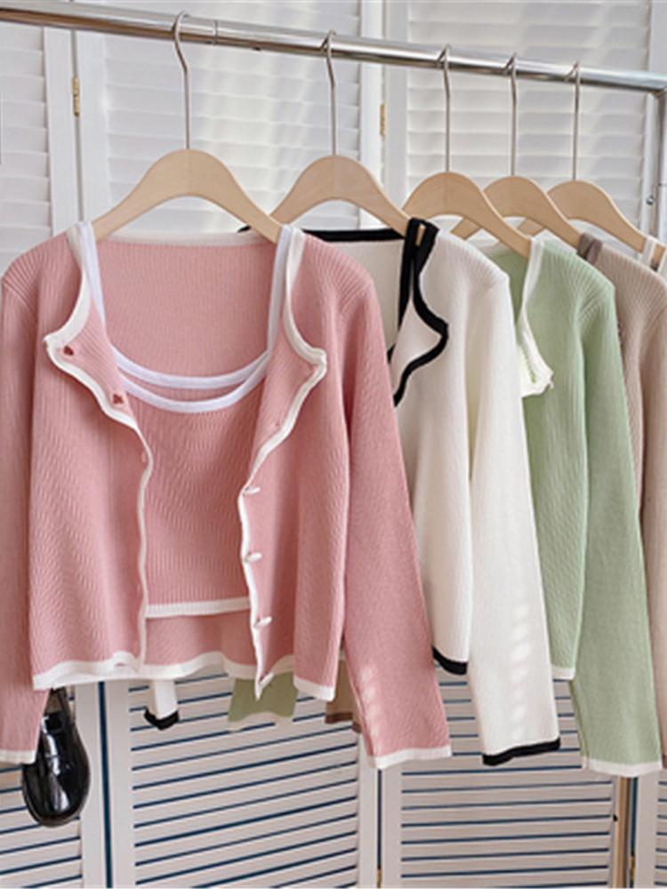 Women's Knits & Tees Spring 2022 Thin Cardigan Coat Camisole Tank Top Korean Chic Sweet Gentle Slim Fashion Temperament Wild Women's Kni, Green
Women's Knits & Tees Spring 2022 Thin Cardigan Coat Camisole Tank Top Korean Chic Sweet Gentle Slim Fashion Temperament Wild Women's Kni, Green