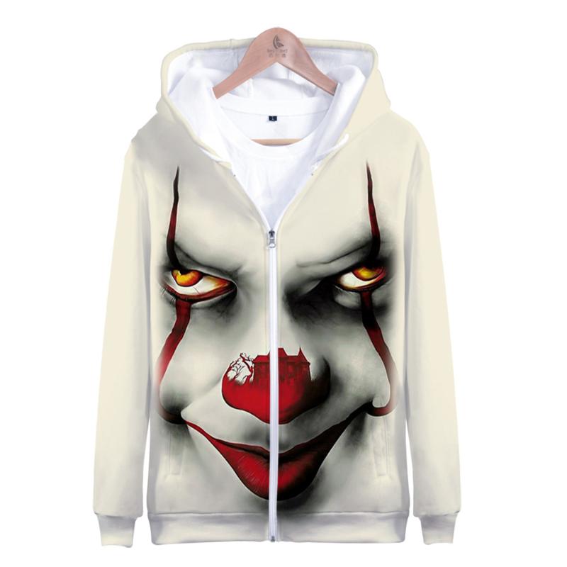 Men's Hoodies & Sweatshirts The Pennywise IT Clown Stephen King's Zipper Men/Women Halloween Party Cosplay Sweatshirt Horror Funny Hoody, 3d
Men's Hoodies & Sweatshirts The Pennywise IT Clown Stephen King's Zipper Men/Women Halloween Party Cosplay Sweatshirt Horror Funny Hoody, 3d