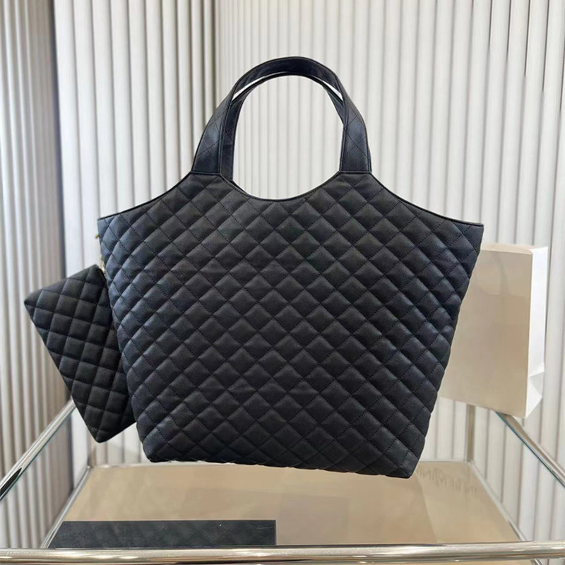 Top-quality luxury fashion designer bag lychee pattern large capacity handbag tote bag for women, Black
Top-quality luxury fashion designer bag lychee pattern large capacity handbag tote bag for women, Black